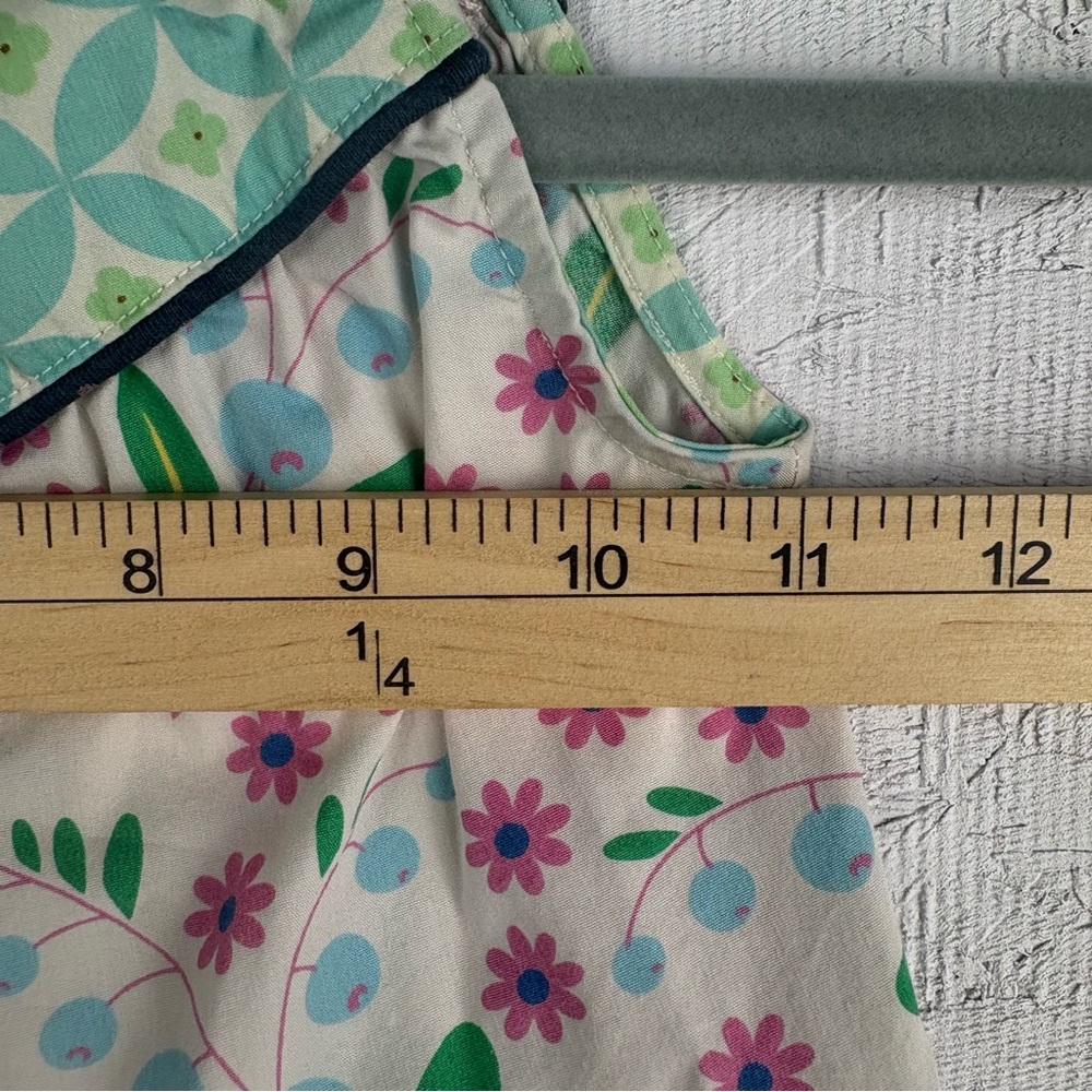 Matilda Jane Whimsical Green and Pink Playful Dress Girls 4 High Neck Sleeveless - Picture 7 of 8